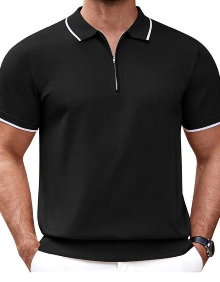 SHOPIQAT New Style Zipper Sweater Casual Business Polo Shirt - Premium from shopiqat - Just $11.750! Shop now at shopiqat
